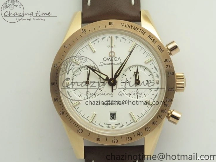 0126 AllSeason Speedmaster ’57 Co-Axial RG OMF 1:1 Best Edition White Dial On Leather Strap A9300 (Free Leather Strap) 8063